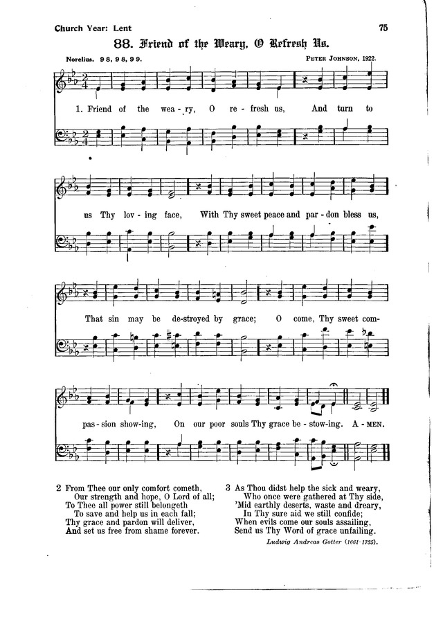 The Hymnal and Order of Service page 75