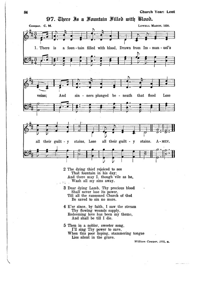 The Hymnal and Order of Service page 84