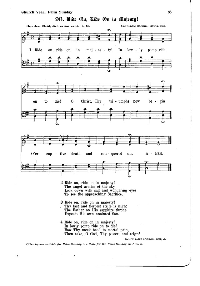 The Hymnal and Order of Service page 85