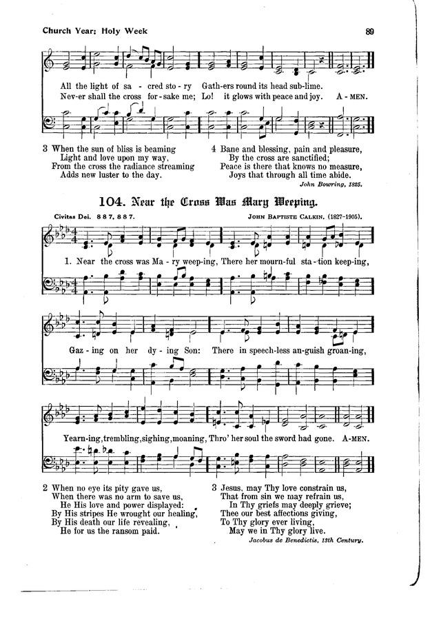 The Hymnal and Order of Service page 89