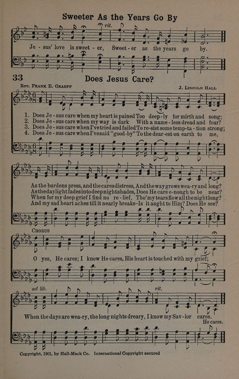 Hymns of Praise Numbers One and Two Combined: for the church and Sunday school page 33