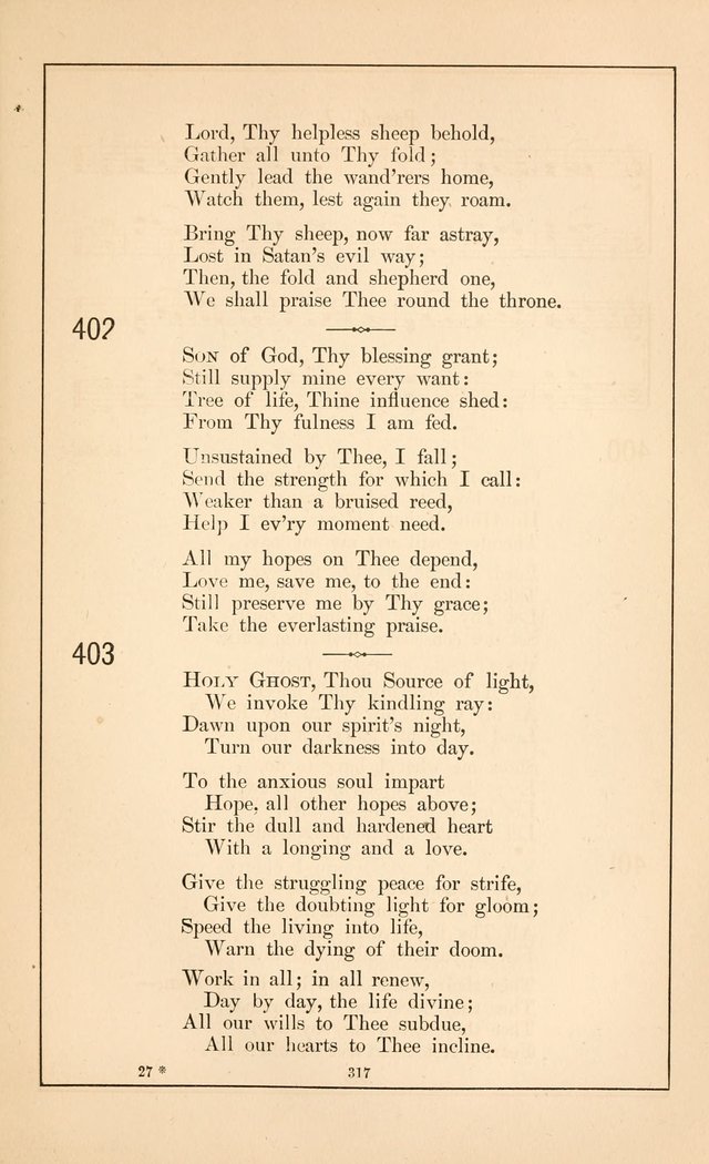Hymnal of the Presbyterian Church page 315