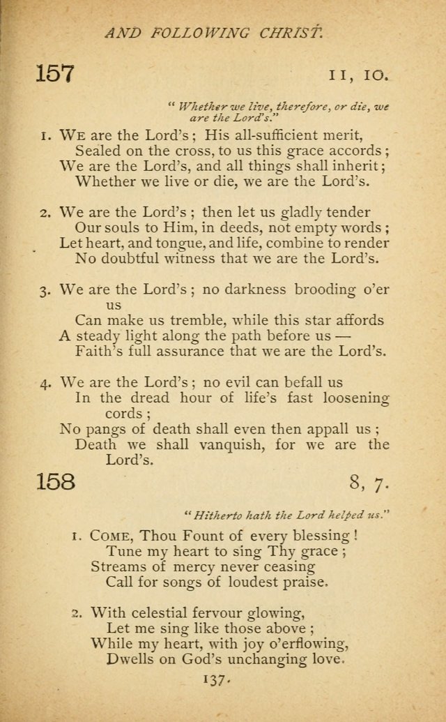 Hymnal of the Presbyterian Church in Canada page 137