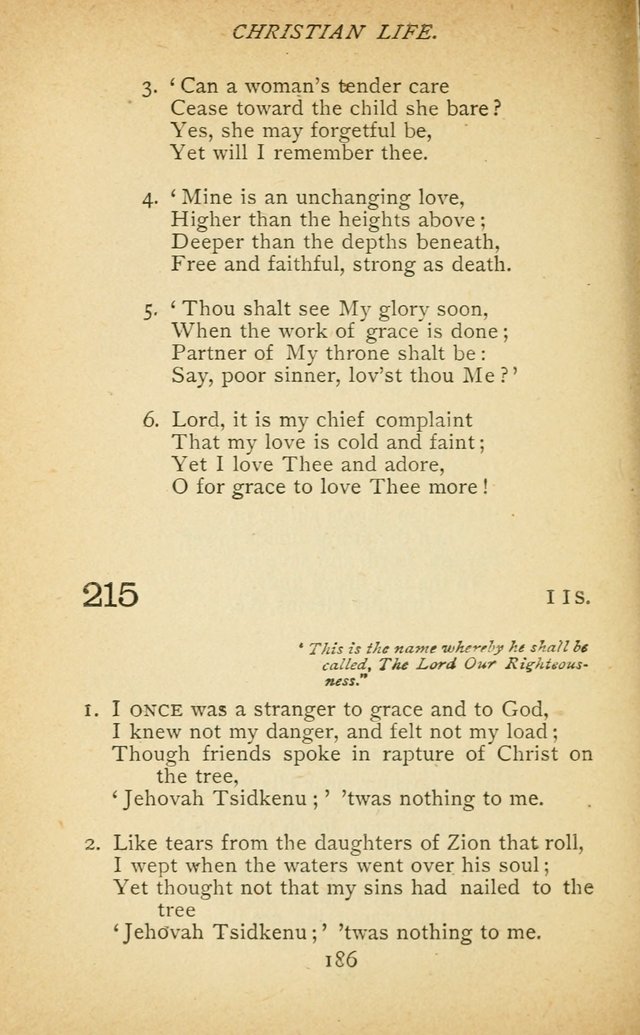 Hymnal of the Presbyterian Church in Canada page 186
