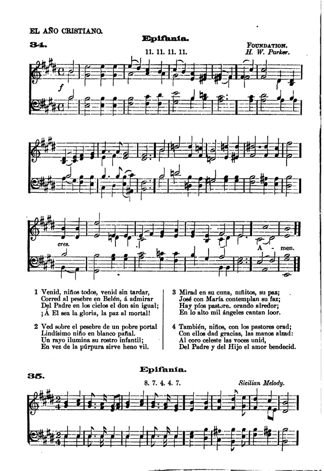 Himnario provisional con los cánticos: Según el uso de la Iglesia Episcopal Americana, para Congregaciones Españoles page 34
