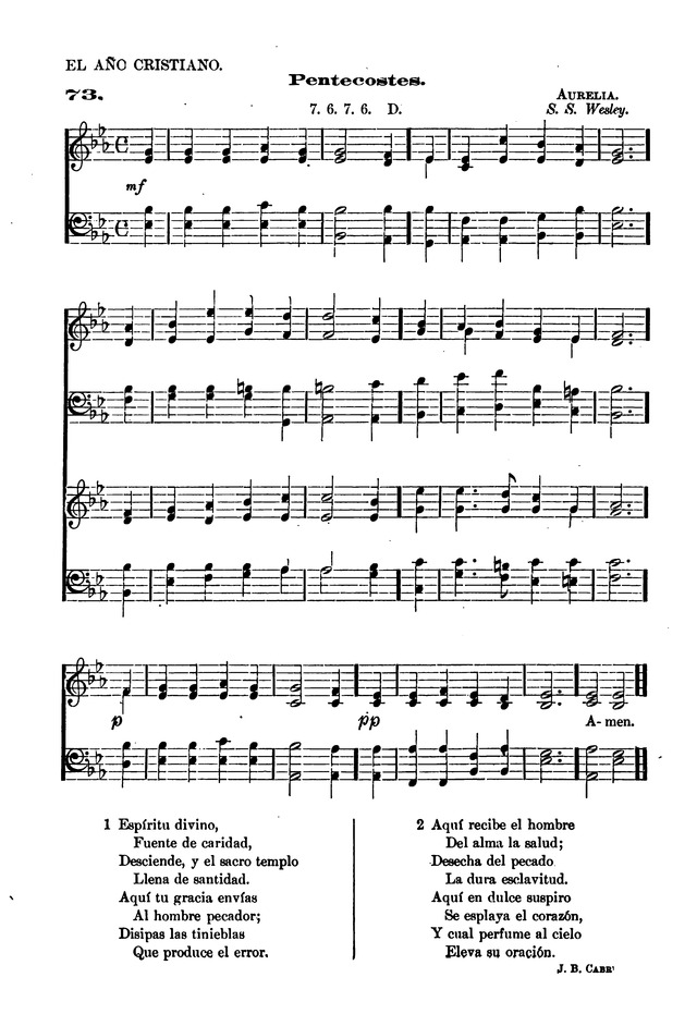 Himnario provisional con los cánticos: Según el uso de la Iglesia Episcopal Americana, para Congregaciones Españoles page 63