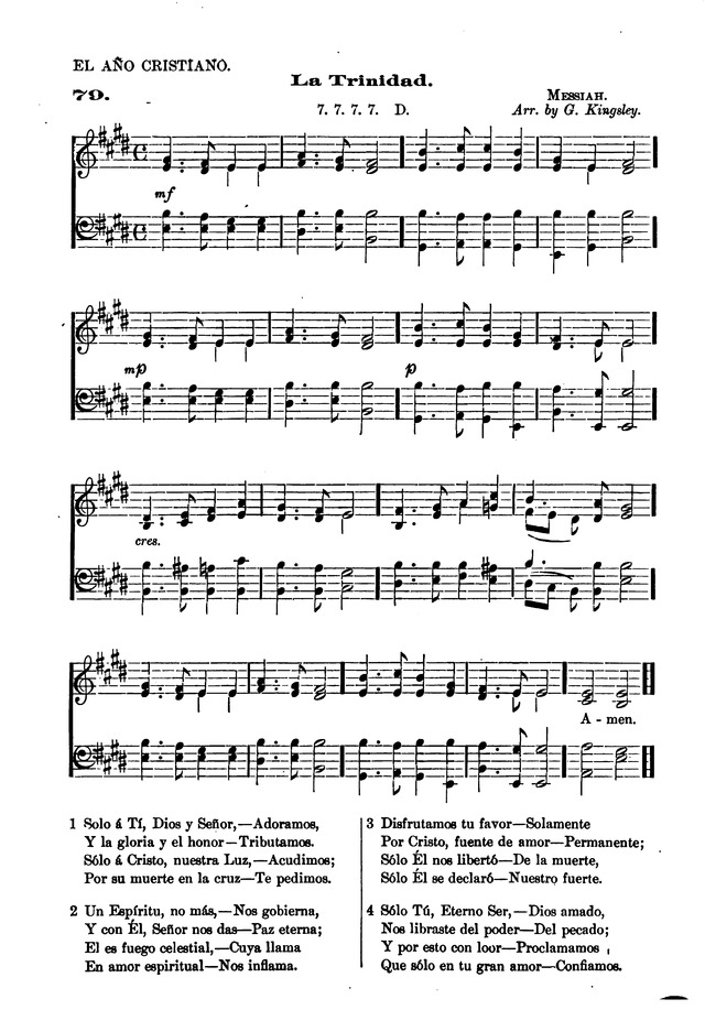 Himnario provisional con los cánticos: Según el uso de la Iglesia Episcopal Americana, para Congregaciones Españoles page 67