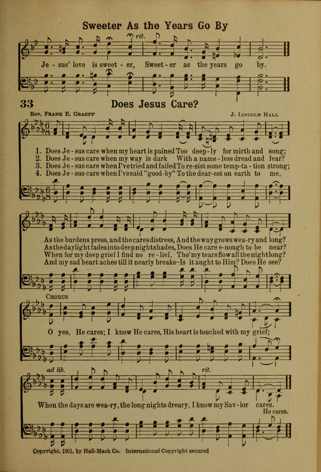 Hymns of Praise: for the Church and Sunday School page 33