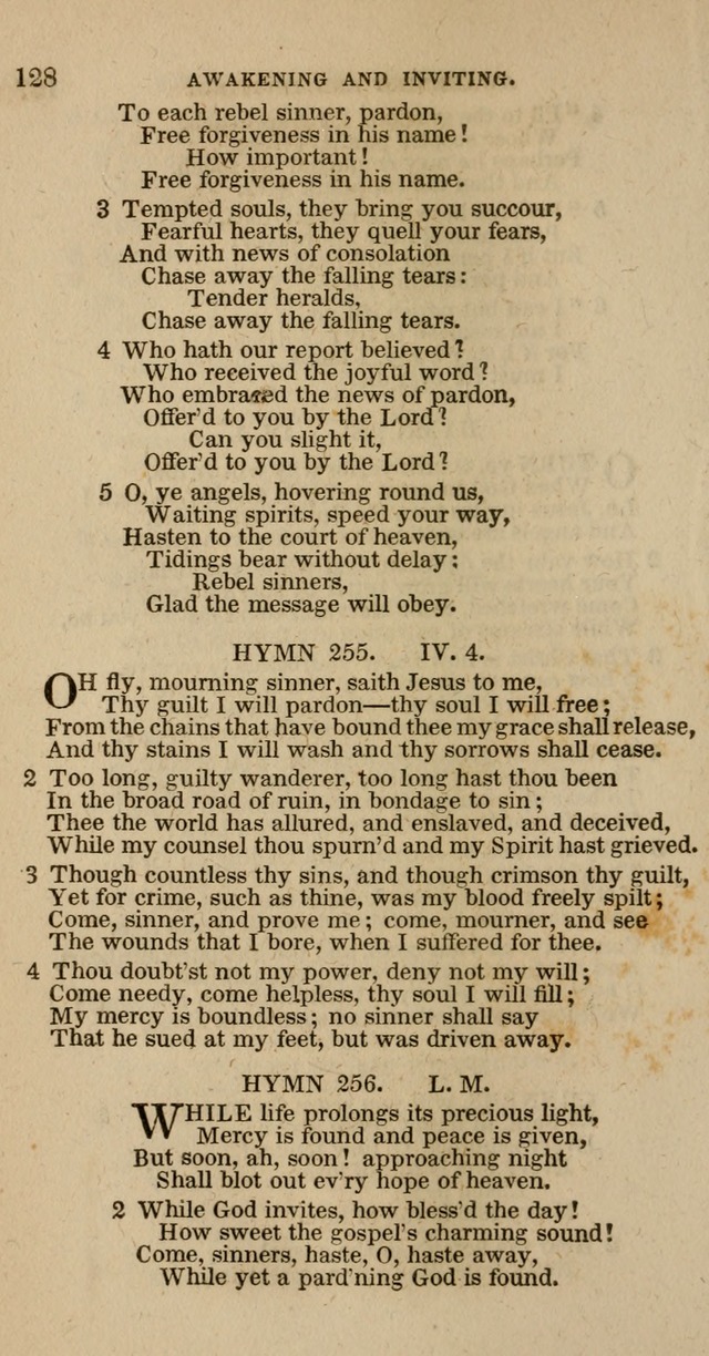 Hymns of the Protestant Episcopal Church of the United States, as authorized by the General Convention: with an additional selection page 128