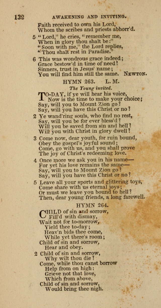 Hymns of the Protestant Episcopal Church of the United States, as authorized by the General Convention: with an additional selection page 132
