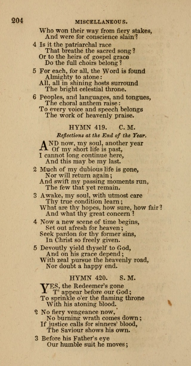 Hymns of the Protestant Episcopal Church of the United States, as authorized by the General Convention: with an additional selection page 204