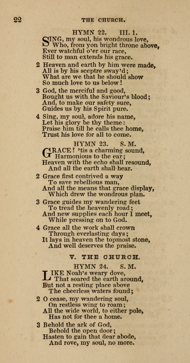 Hymns of the Protestant Episcopal Church of the United States, as authorized by the General Convention: with an additional selection page 22