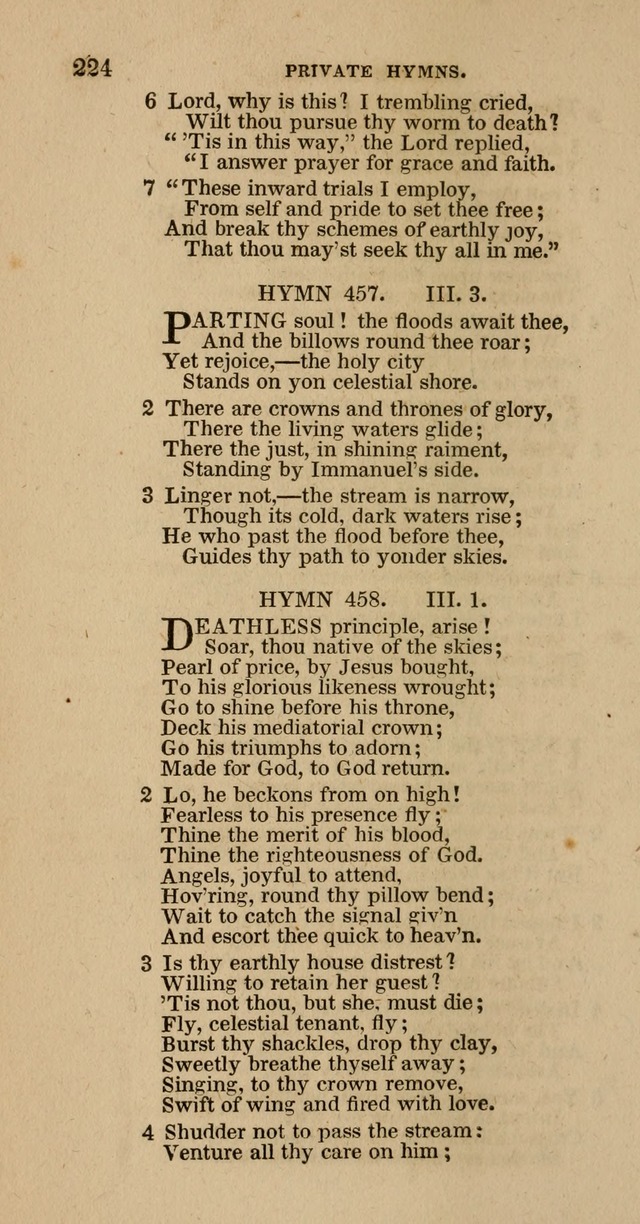 Hymns of the Protestant Episcopal Church of the United States, as authorized by the General Convention: with an additional selection page 224