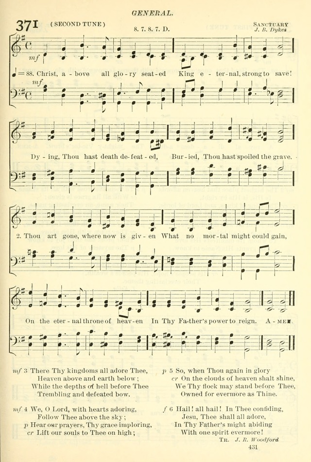 The Church Hymnal: revised and enlarged in accordance with the action of the General Convention of the Protestant Episcopal Church in the United States of America in the year of our Lord 1892. (Ed. B) page 479
