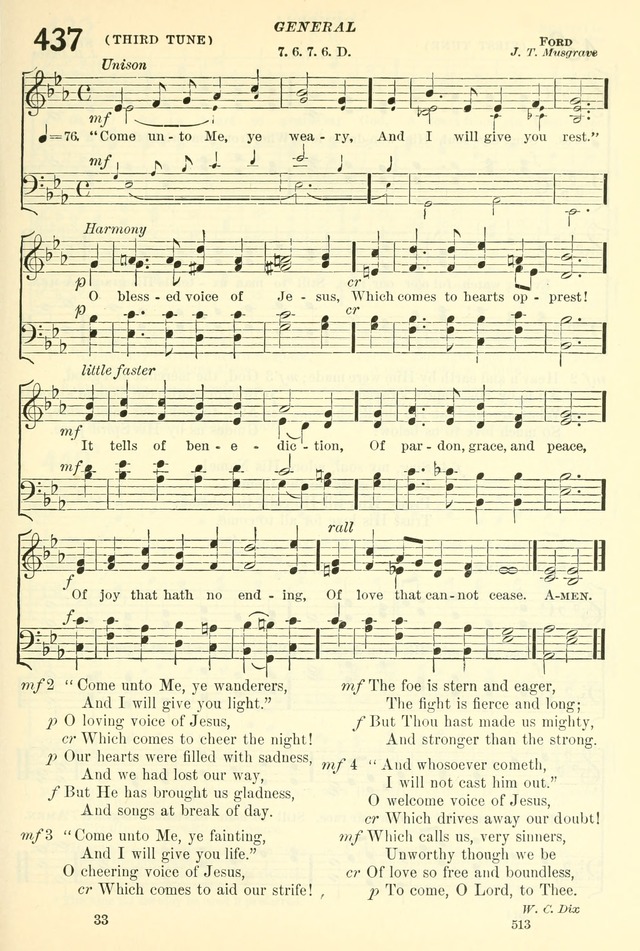 The Church Hymnal: revised and enlarged in accordance with the action of the General Convention of the Protestant Episcopal Church in the United States of America in the year of our Lord 1892. (Ed. B) page 561