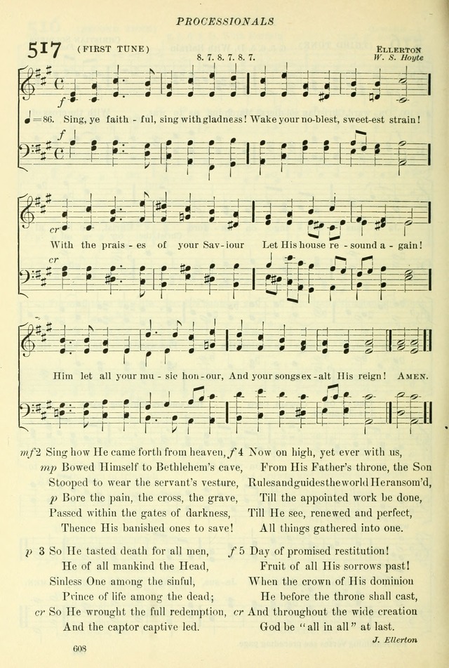 The Church Hymnal: revised and enlarged in accordance with the action of the General Convention of the Protestant Episcopal Church in the United States of America in the year of our Lord 1892. (Ed. B) page 656