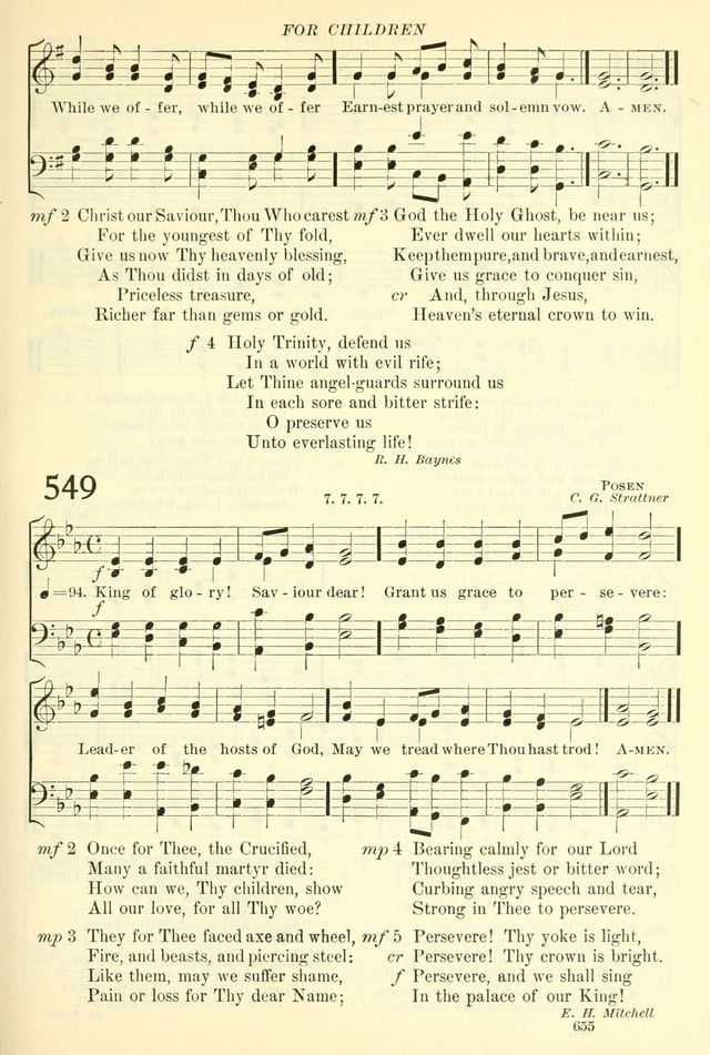The Church Hymnal: revised and enlarged in accordance with the action of the General Convention of the Protestant Episcopal Church in the United States of America in the year of our Lord 1892. (Ed. B) page 703