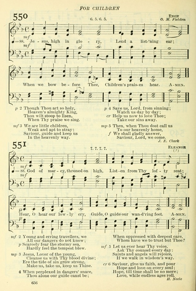 The Church Hymnal: revised and enlarged in accordance with the action of the General Convention of the Protestant Episcopal Church in the United States of America in the year of our Lord 1892. (Ed. B) page 704