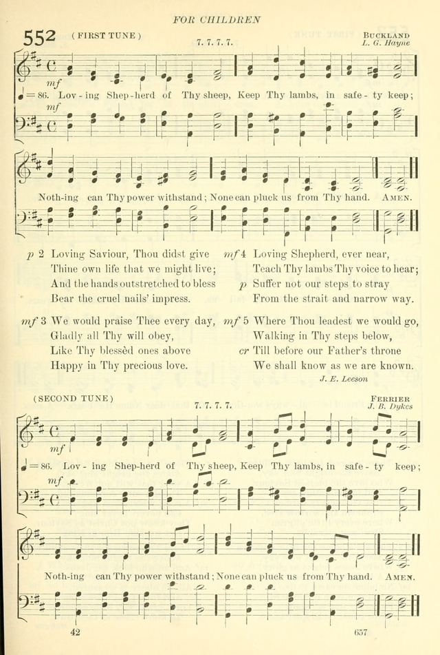 The Church Hymnal: revised and enlarged in accordance with the action of the General Convention of the Protestant Episcopal Church in the United States of America in the year of our Lord 1892. (Ed. B) page 705