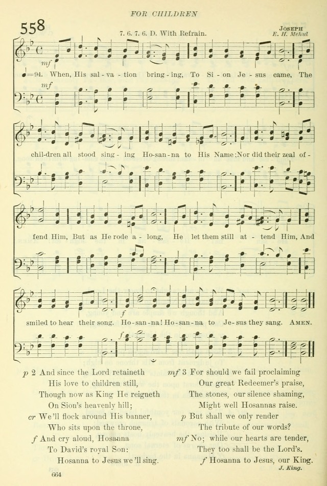 The Church Hymnal: revised and enlarged in accordance with the action of the General Convention of the Protestant Episcopal Church in the United States of America in the year of our Lord 1892. (Ed. B) page 712