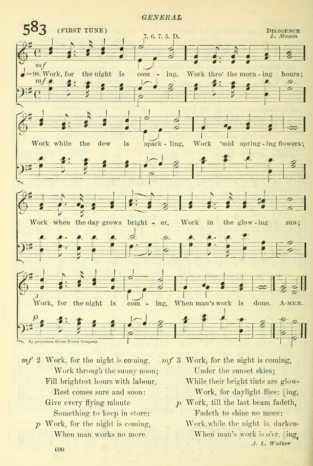 The Church Hymnal: revised and enlarged in accordance with the action of the General Convention of the Protestant Episcopal Church in the United States of America in the year of our Lord 1892. (Ed. B) page 738