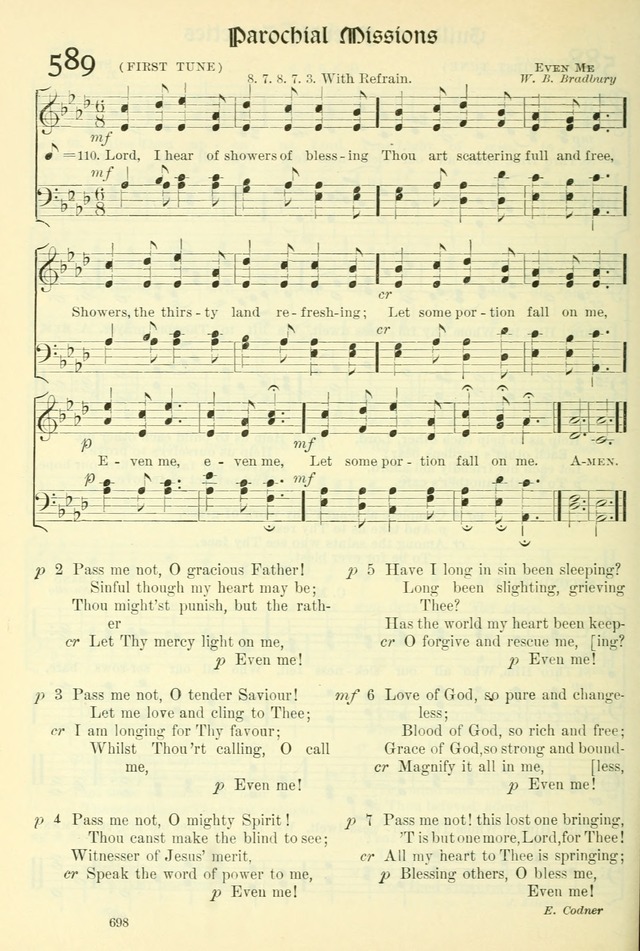 The Church Hymnal: revised and enlarged in accordance with the action of the General Convention of the Protestant Episcopal Church in the United States of America in the year of our Lord 1892. (Ed. B) page 746
