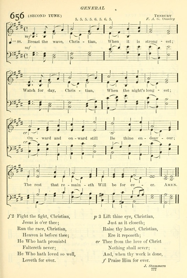 The Church Hymnal: revised and enlarged in accordance with the action of the General Convention of the Protestant Episcopal Church in the United States of America in the year of our Lord 1892. (Ed. B) page 825