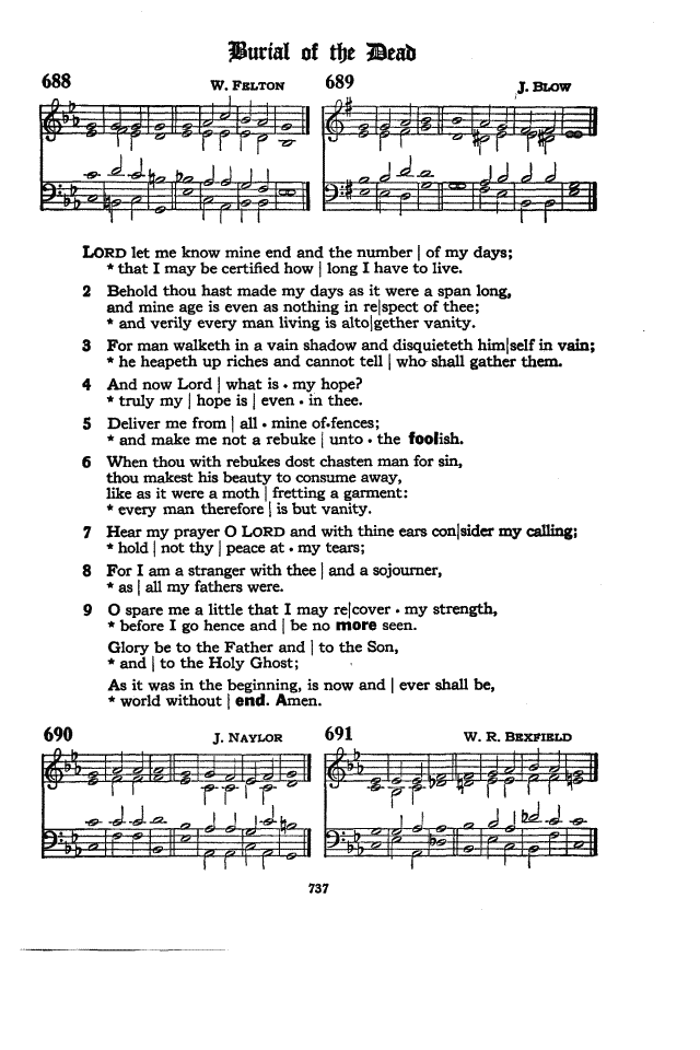The Hymnal of the Protestant Episcopal Church in the United States of America 1940 page 737