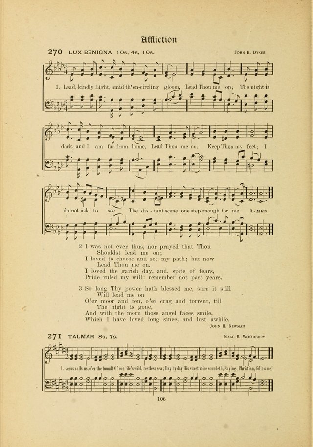 Hymns, Psalms and Gospel Songs: with responsive readings page 106