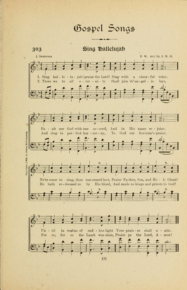 Hymns, Psalms and Gospel Songs: with responsive readings page 121