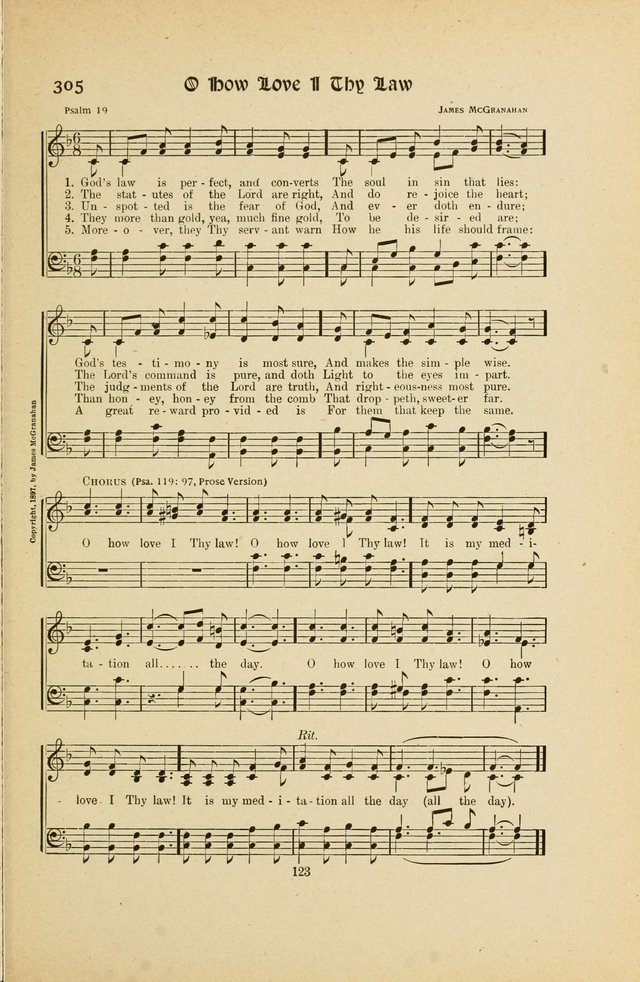 Hymns, Psalms and Gospel Songs: with responsive readings page 123