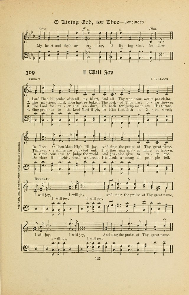 Hymns, Psalms and Gospel Songs: with responsive readings page 127