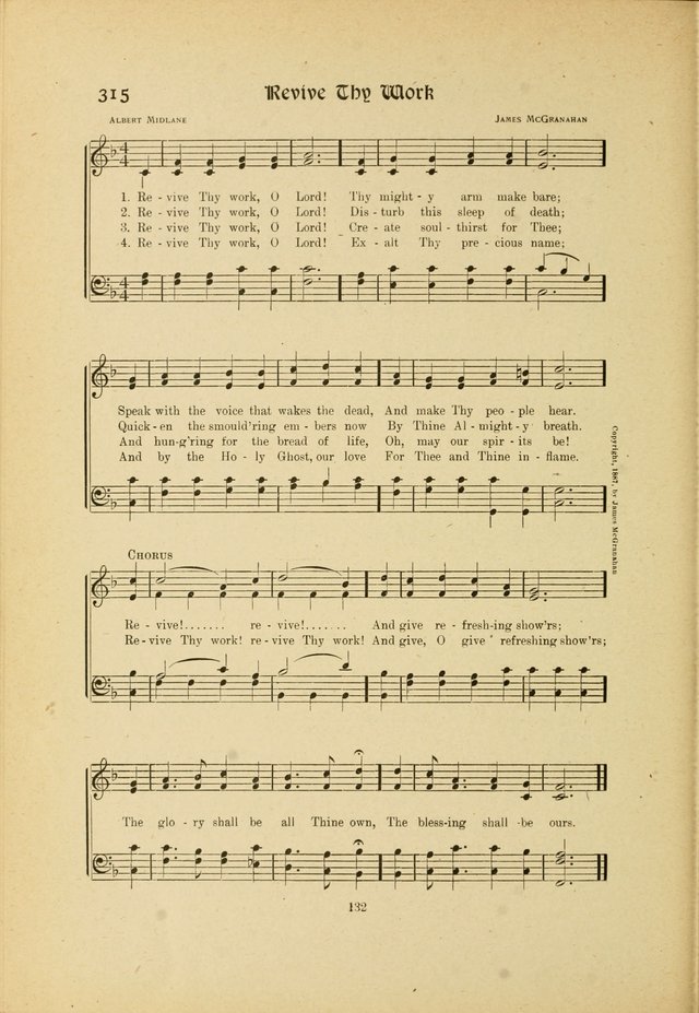 Hymns, Psalms and Gospel Songs: with responsive readings page 132