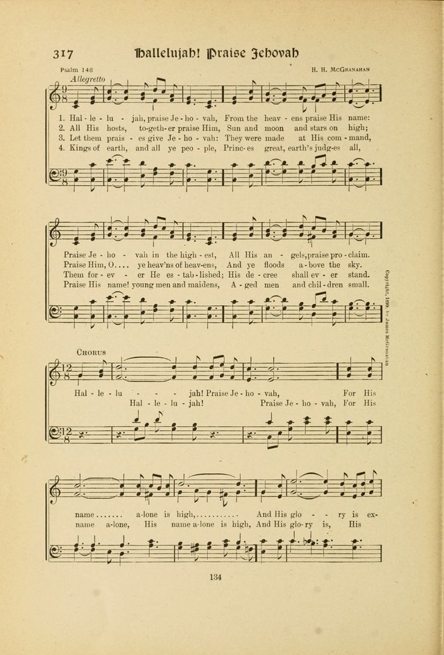 Hymns, Psalms and Gospel Songs: with responsive readings page 134