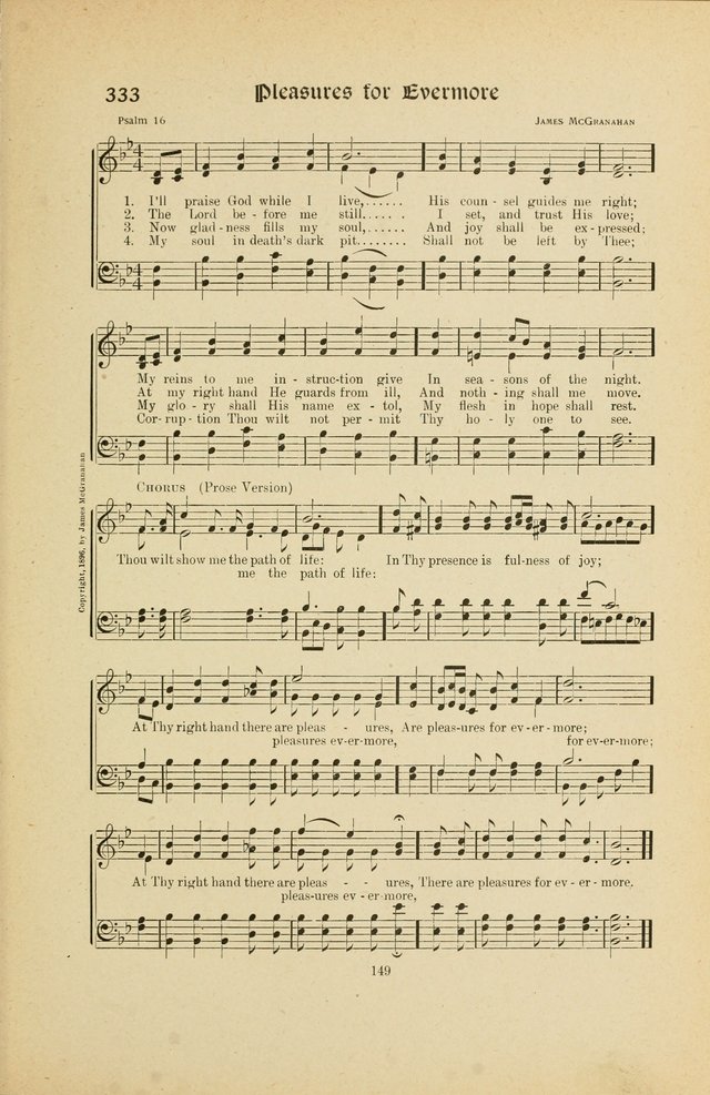 Hymns, Psalms and Gospel Songs: with responsive readings page 149
