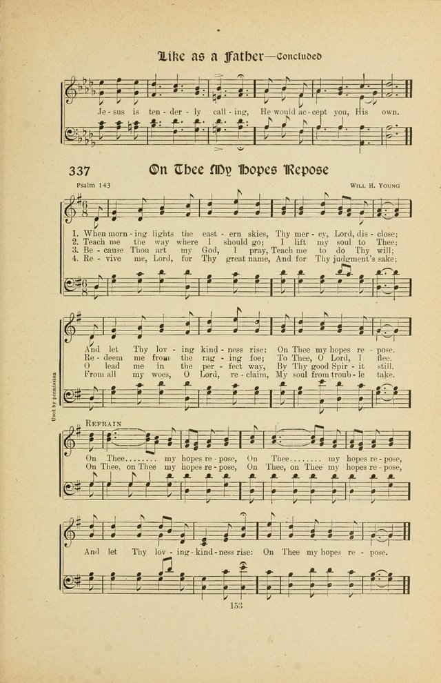 Hymns, Psalms and Gospel Songs: with responsive readings page 153