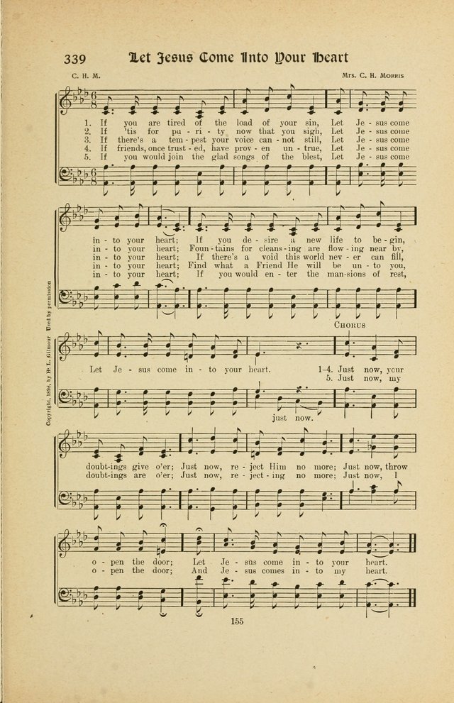 Hymns, Psalms and Gospel Songs: with responsive readings page 155