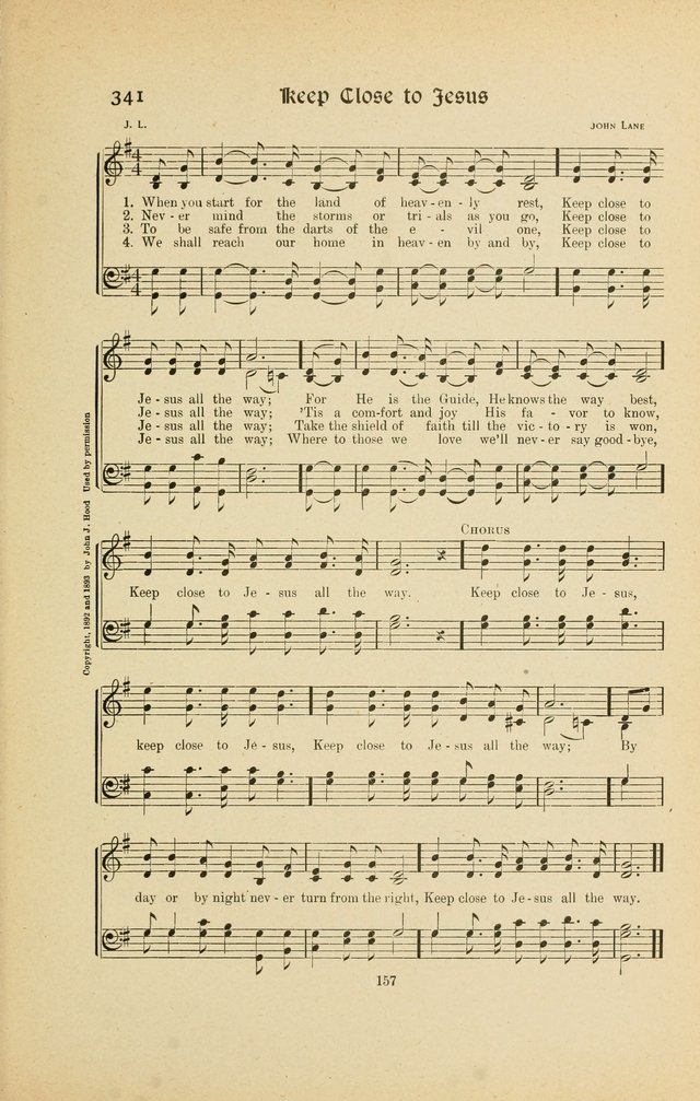 Hymns, Psalms and Gospel Songs: with responsive readings page 157