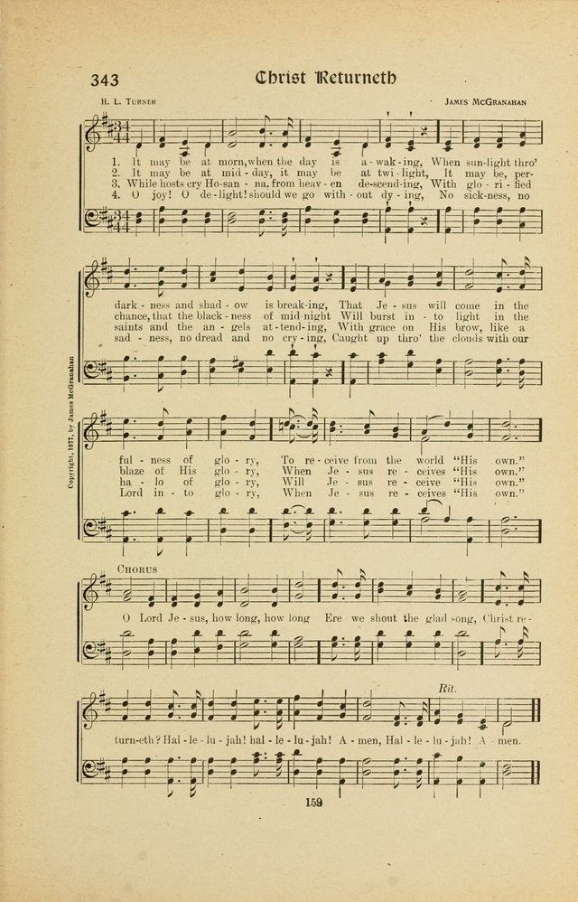 Hymns, Psalms and Gospel Songs: with responsive readings page 159