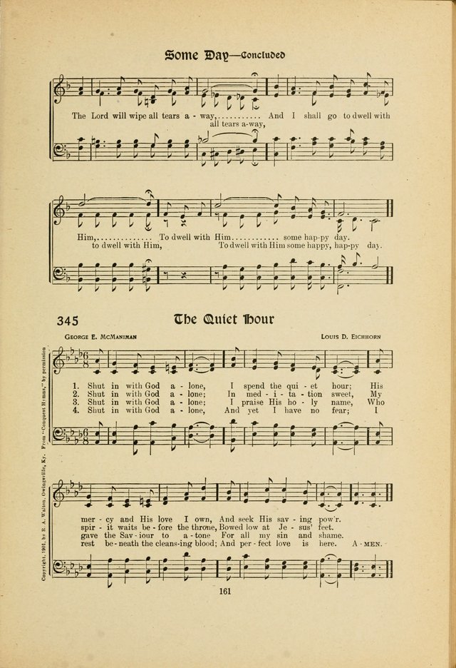Hymns, Psalms and Gospel Songs: with responsive readings page 161