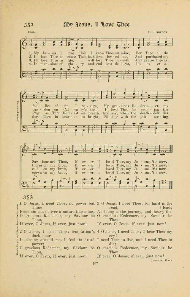 Hymns, Psalms and Gospel Songs: with responsive readings page 167