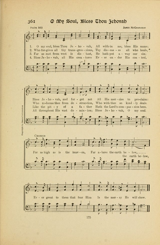 Hymns, Psalms and Gospel Songs: with responsive readings page 175