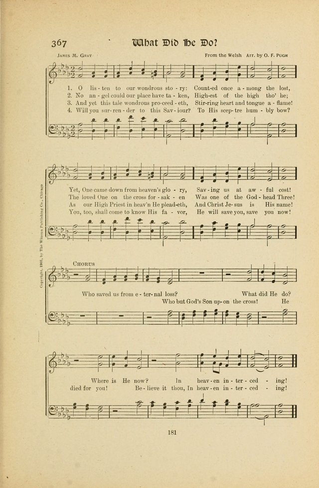 Hymns, Psalms and Gospel Songs: with responsive readings page 181