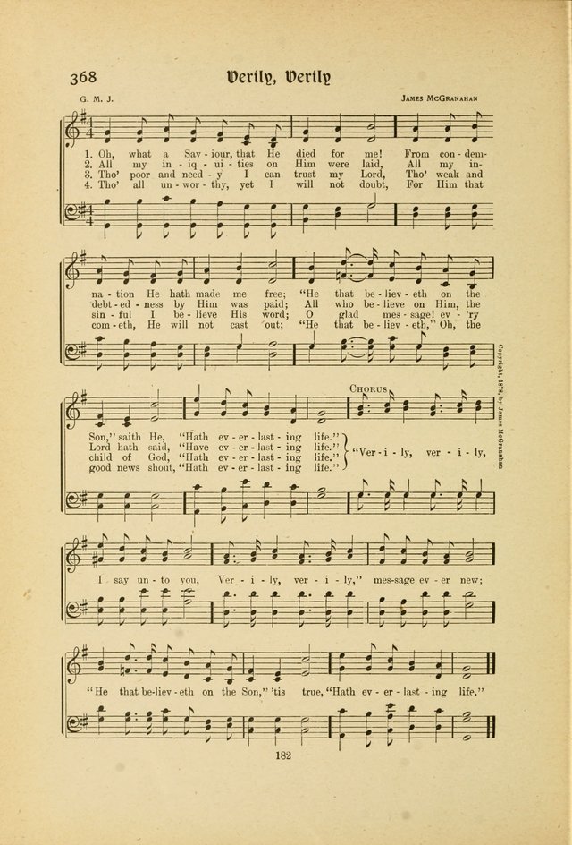 Hymns, Psalms and Gospel Songs: with responsive readings page 182