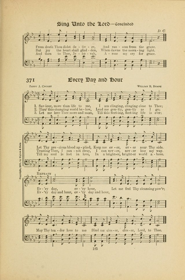 Hymns, Psalms and Gospel Songs: with responsive readings page 185
