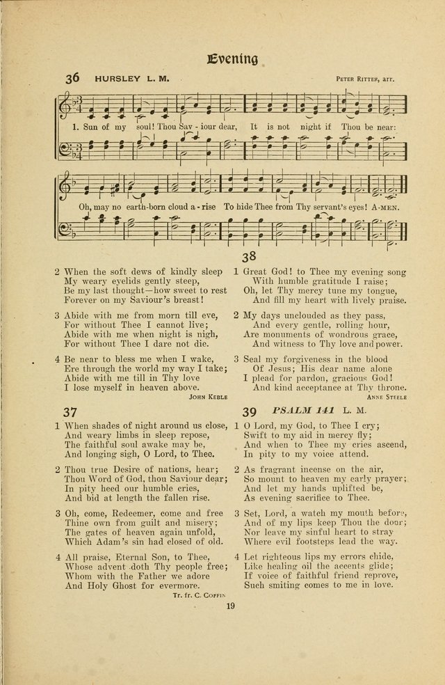 Hymns, Psalms and Gospel Songs: with responsive readings page 19