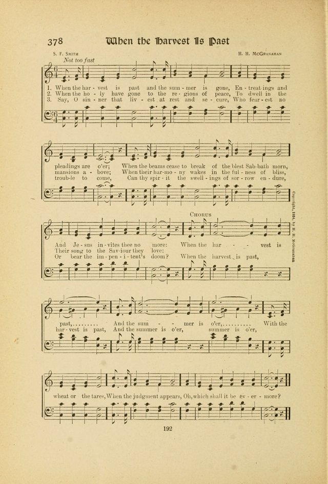 Hymns, Psalms and Gospel Songs: with responsive readings page 192