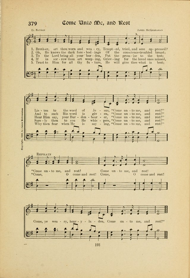 Hymns, Psalms and Gospel Songs: with responsive readings page 193