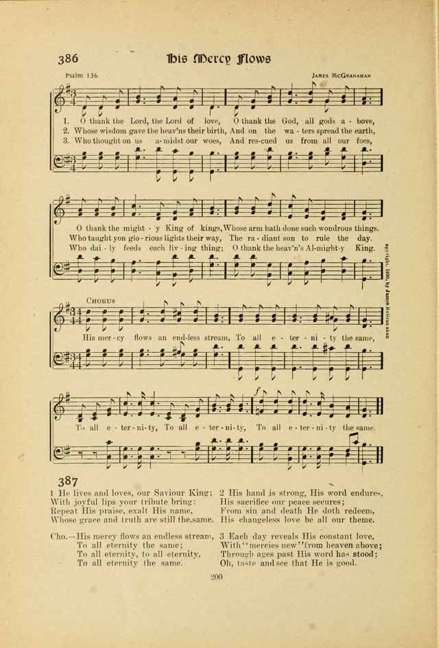 Hymns, Psalms and Gospel Songs: with responsive readings page 200