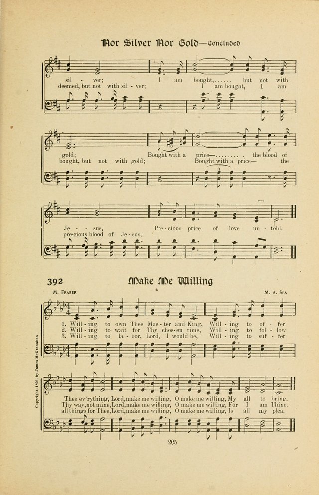 Hymns, Psalms and Gospel Songs: with responsive readings page 205